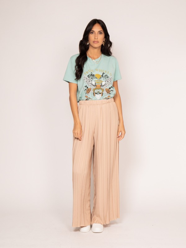 Pantalon fluide plissé...