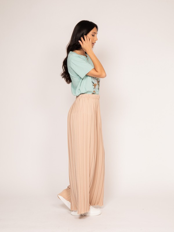 Pantalon fluide plissé...