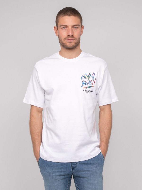 T-shirt oversize coton...