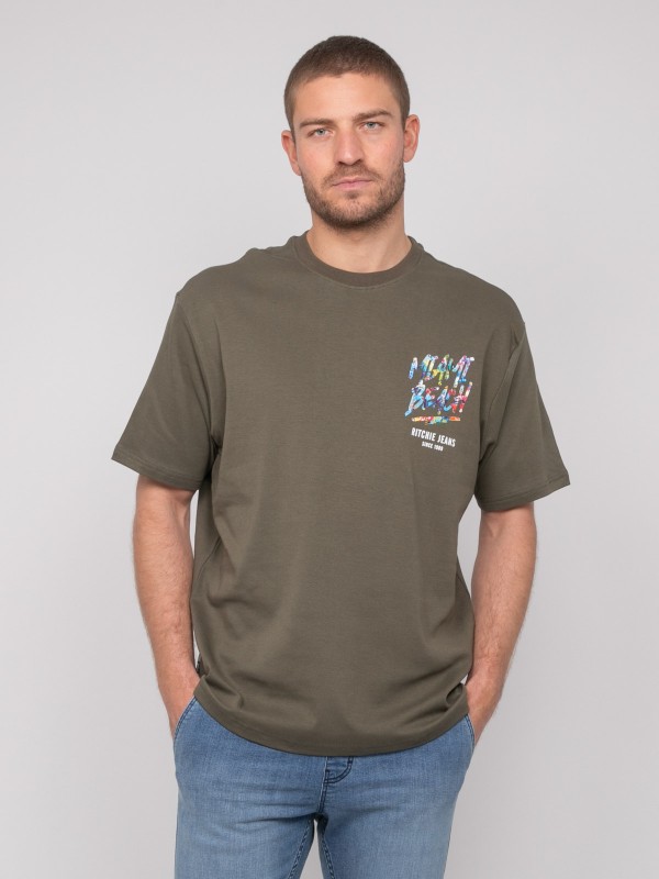 T-shirt oversize coton...