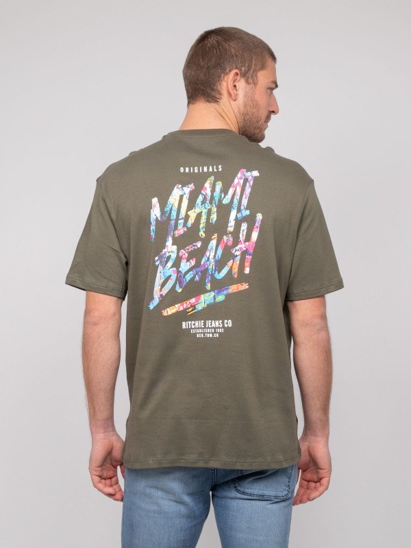 T-shirt oversize coton...