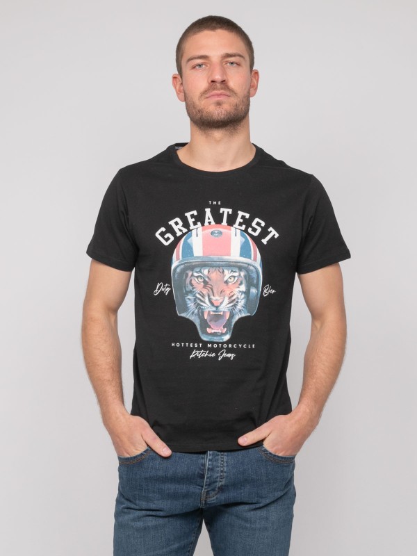 T-shirt motifs NIWONKA - Noir