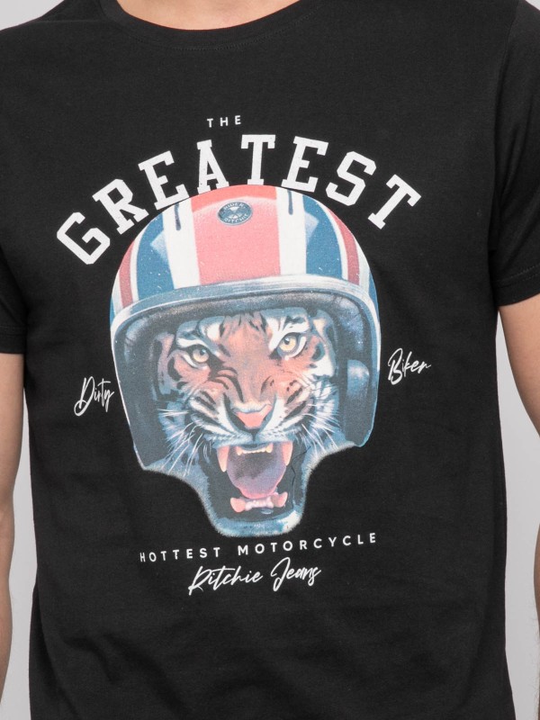 T-shirt motifs NIWONKA - Noir