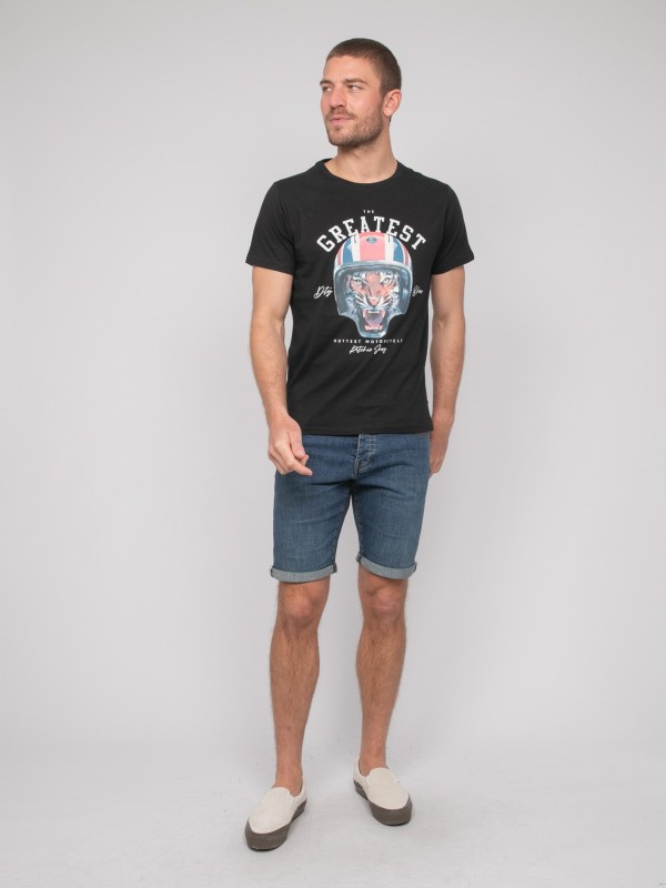 T-shirt motifs NIWONKA - Noir