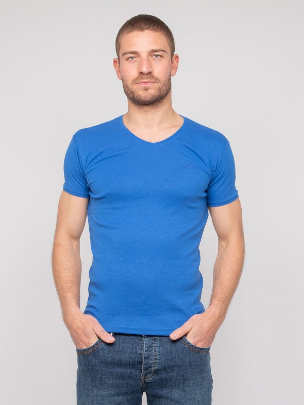 T shirt col V coton WORKO -...