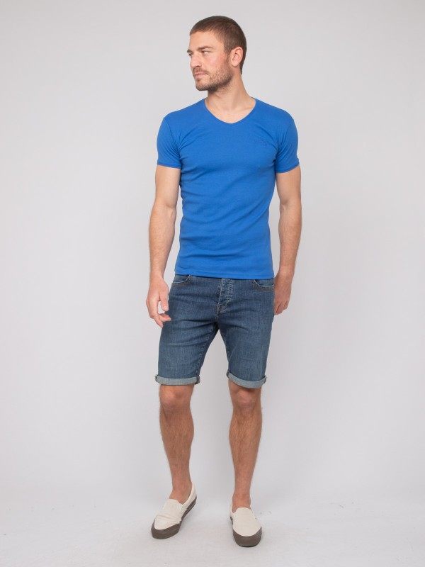 T shirt col V coton WORKO -...