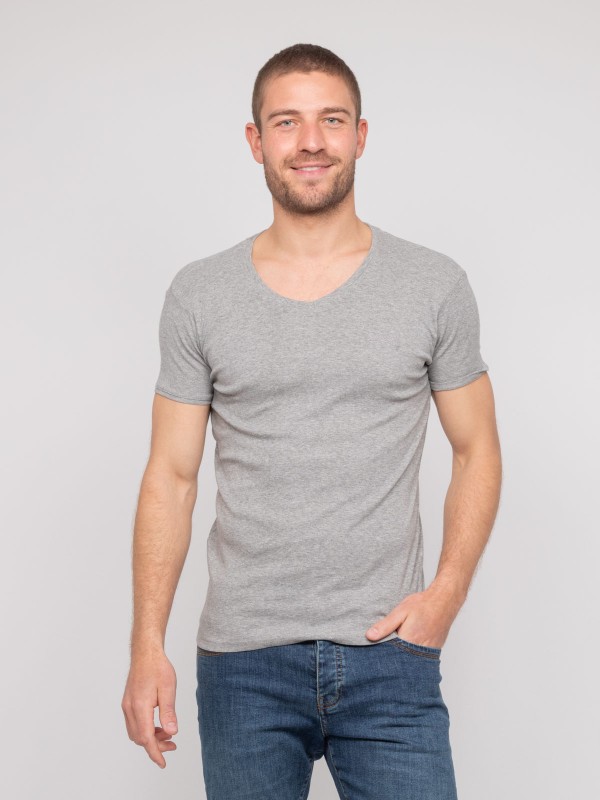 T shirt col V coton WORKO -...