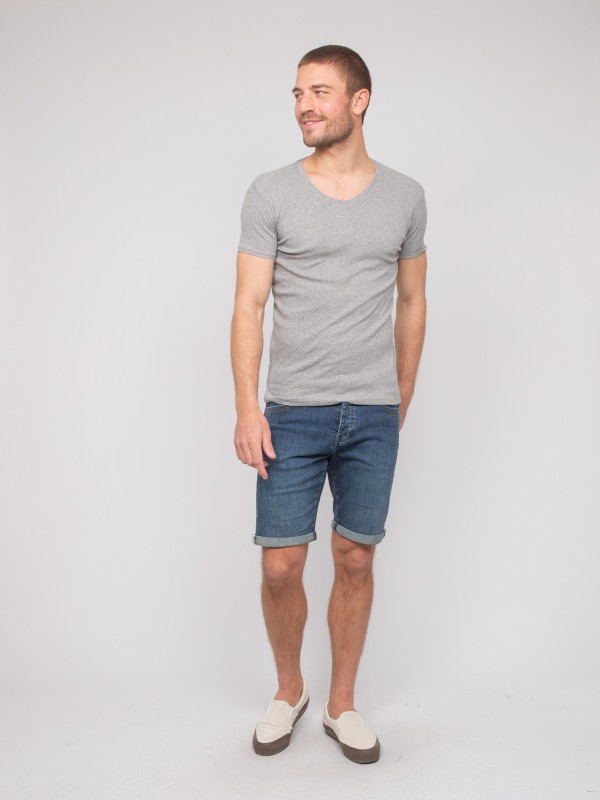 T shirt col V coton WORKO -...