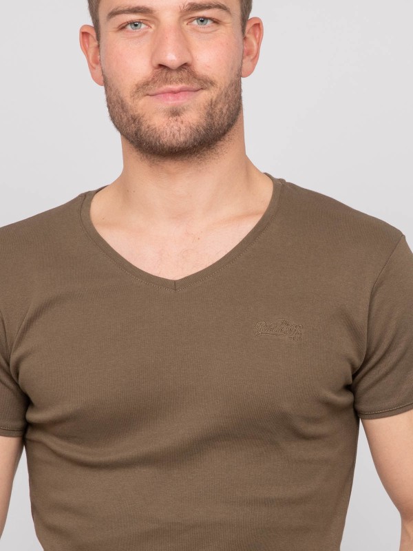 T shirt col V coton WORKO -...