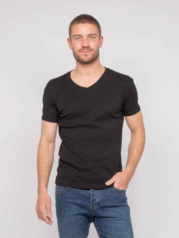 T shirt col V coton WORKO -...