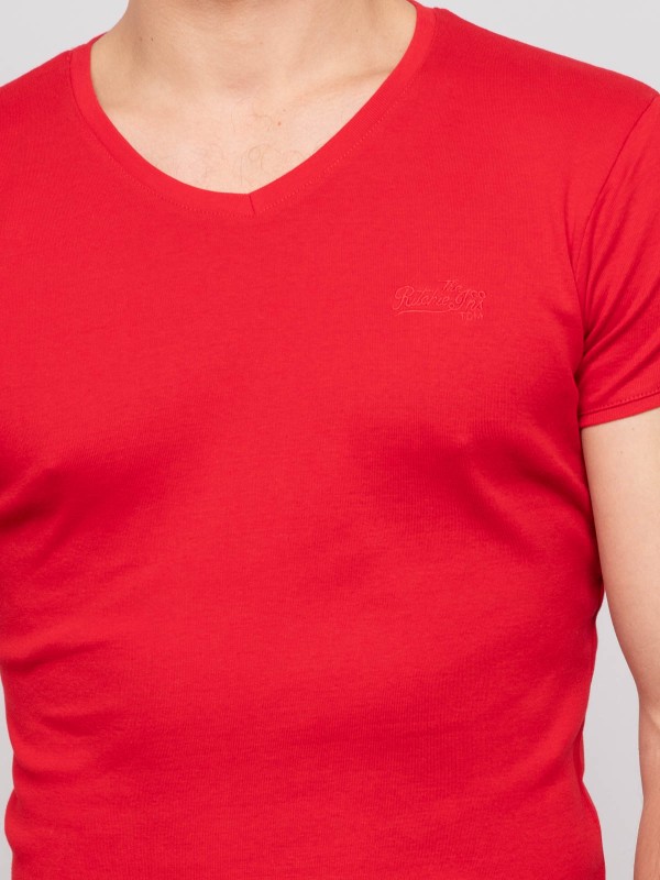 T shirt col V coton WORKO -...