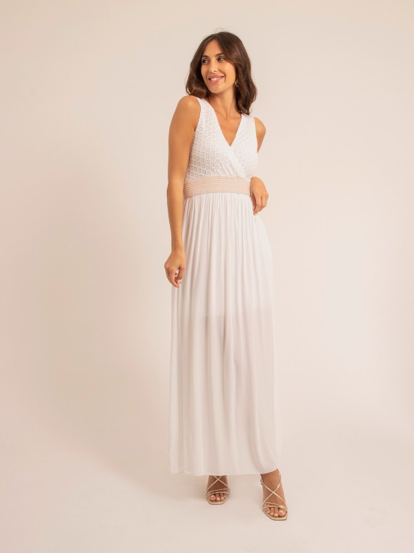 Robe longue en dentelle...