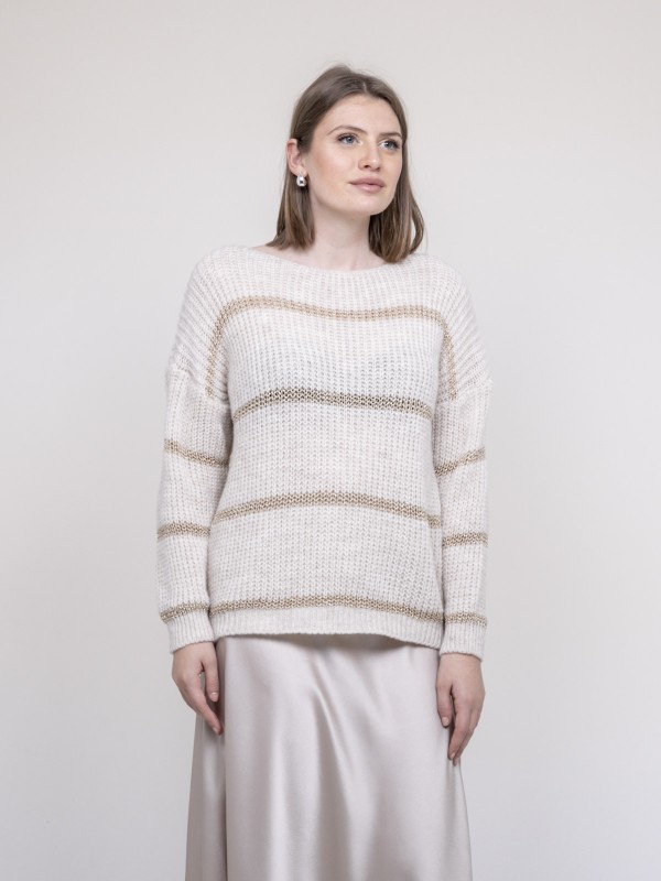 Pull rayures KASTELLA - Ecru