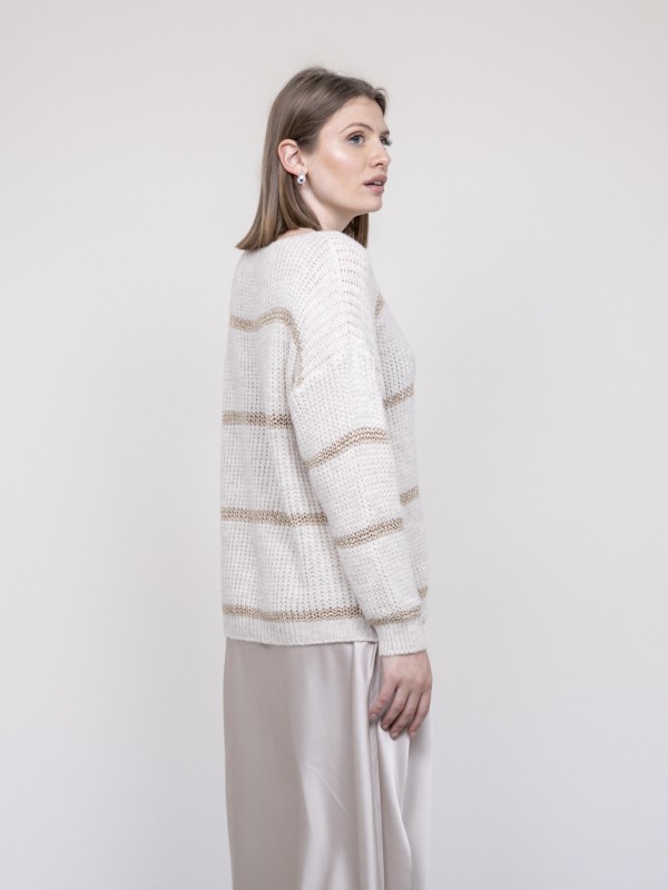 Pull rayures KASTELLA - Ecru