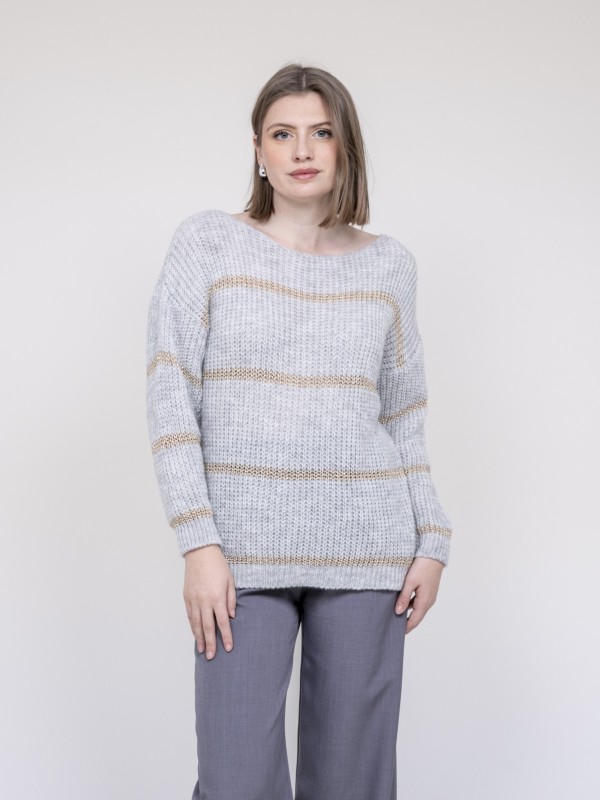 Pull rayures KASTELLA - Gris