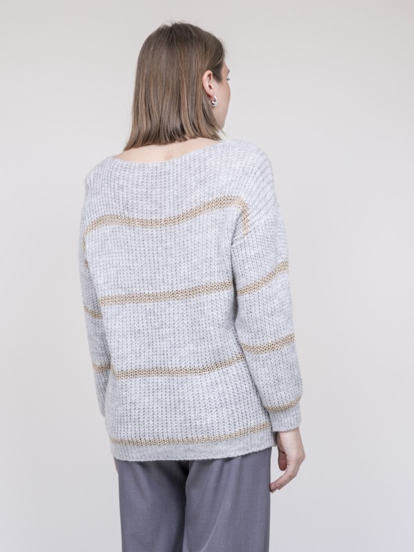 Pull rayures KASTELLA - Gris