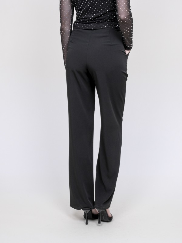 Pantalon droit ELMEDINA - Noir