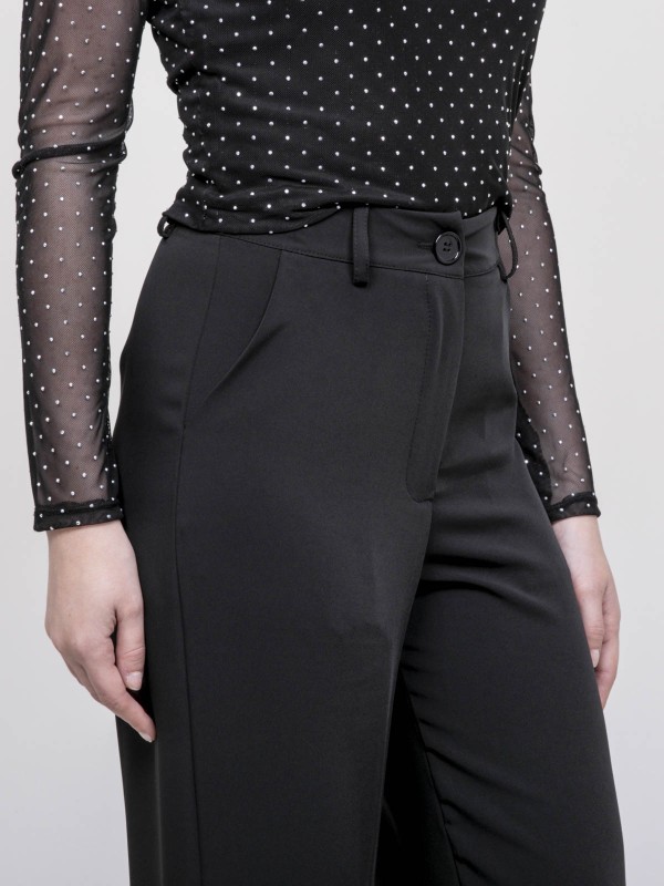 Pantalon droit ELMEDINA - Noir