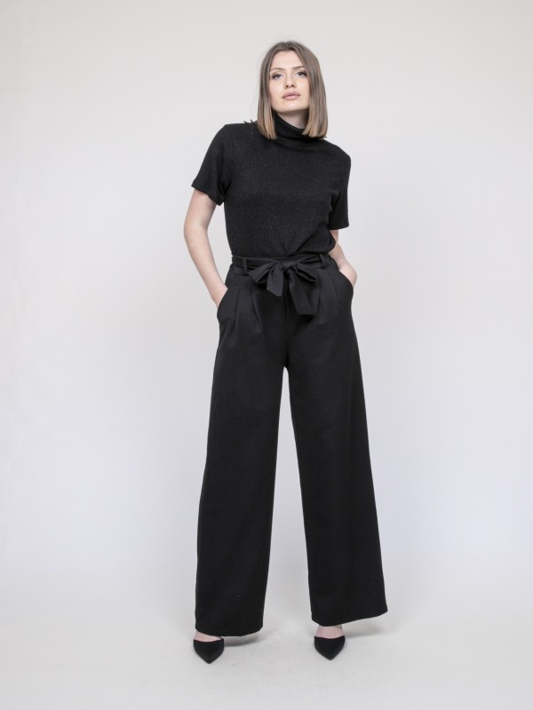 Top col roulé manche courte...