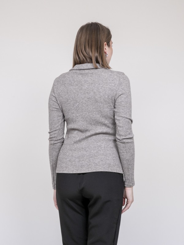 Top col polo FRANINA - Beige