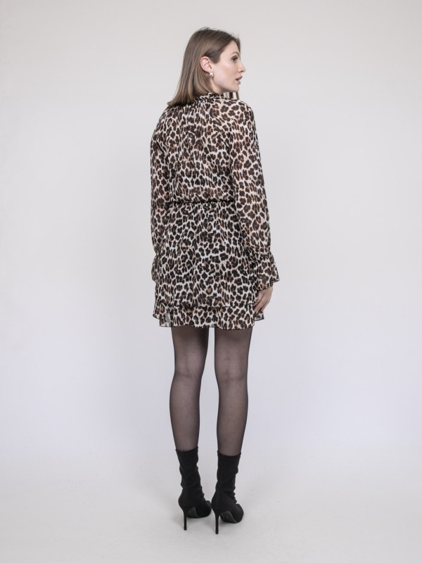 Robe courte imprimé léopard...