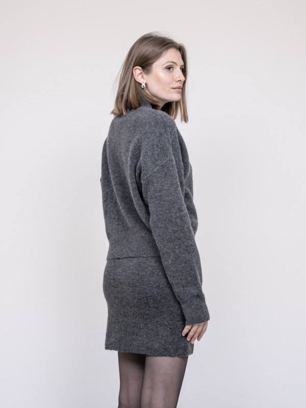 Pull col montant KAMALA - Gris