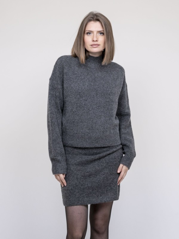 Pull col montant KAMALA - Gris