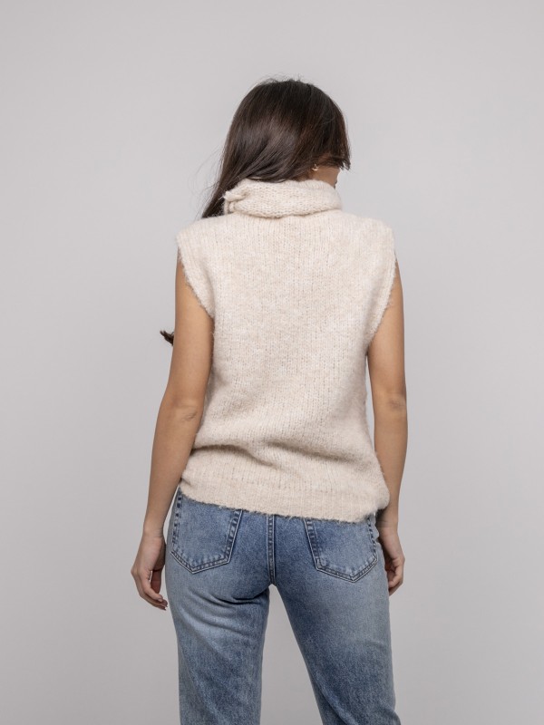 Pull sans manche KEANA - Beige