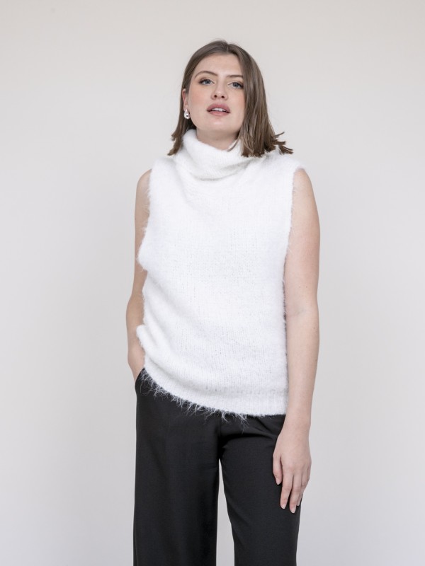 Pull sans manche KEANA - Blanc