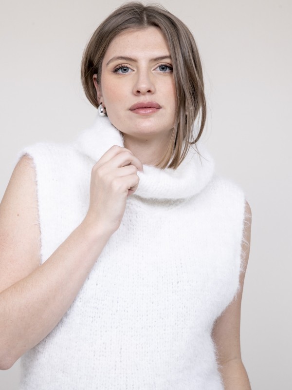 Pull sans manche KEANA - Blanc