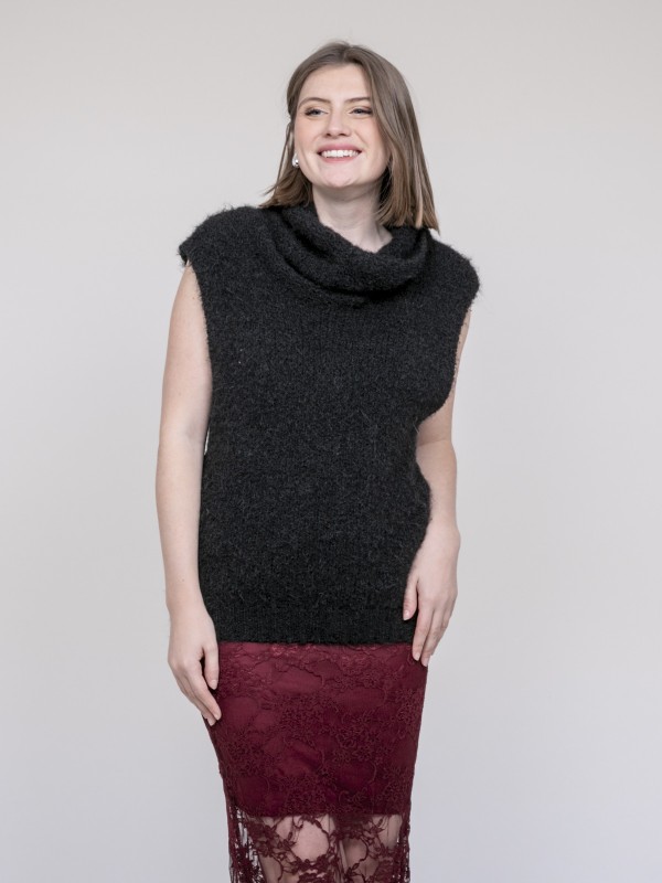 Pull sans manche KEANA - Noir