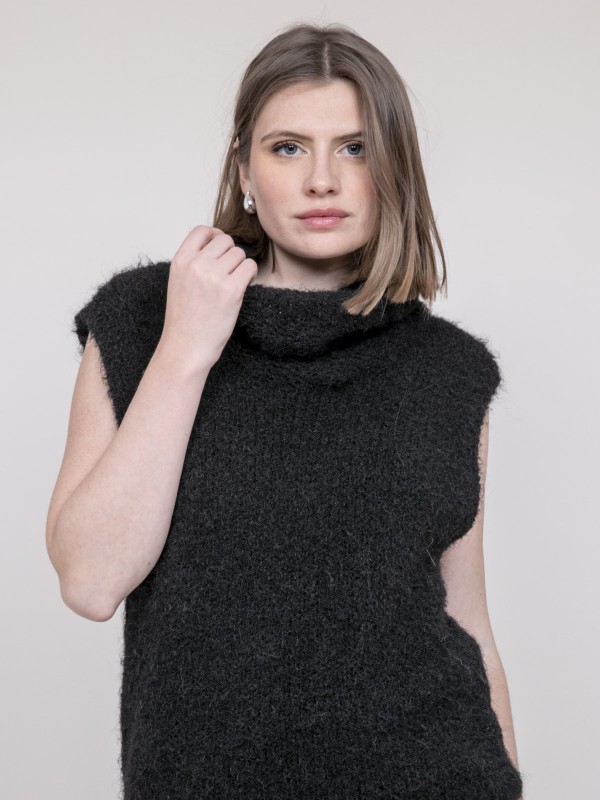 Pull sans manche KEANA - Noir