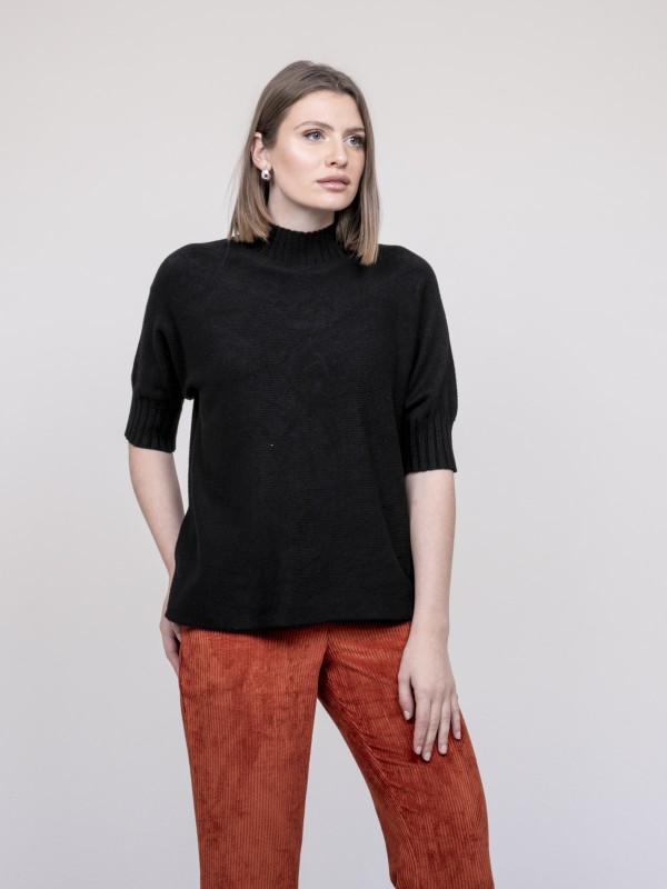 Pull col montant KEVINA - Noir