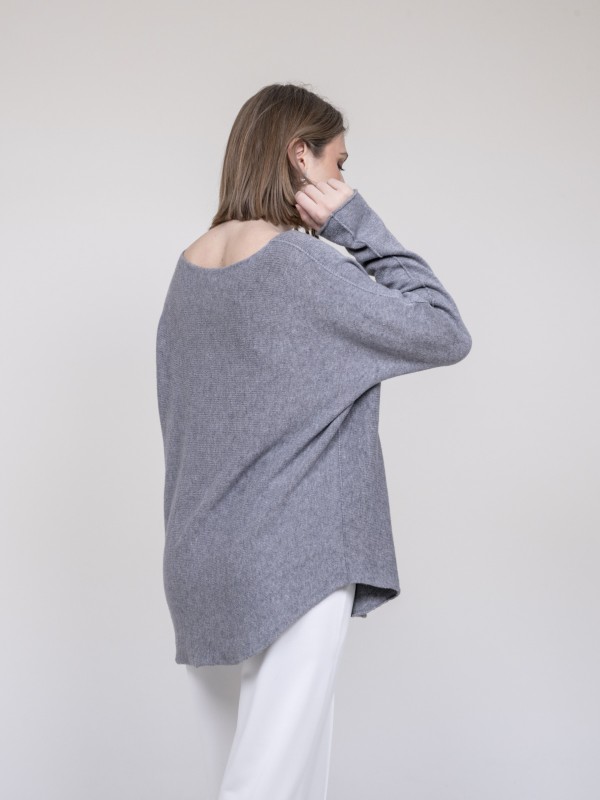 Pull col V KORNELIA - Gris