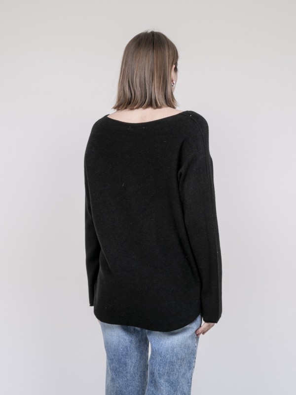 Pull col V KORNELIA - Noir