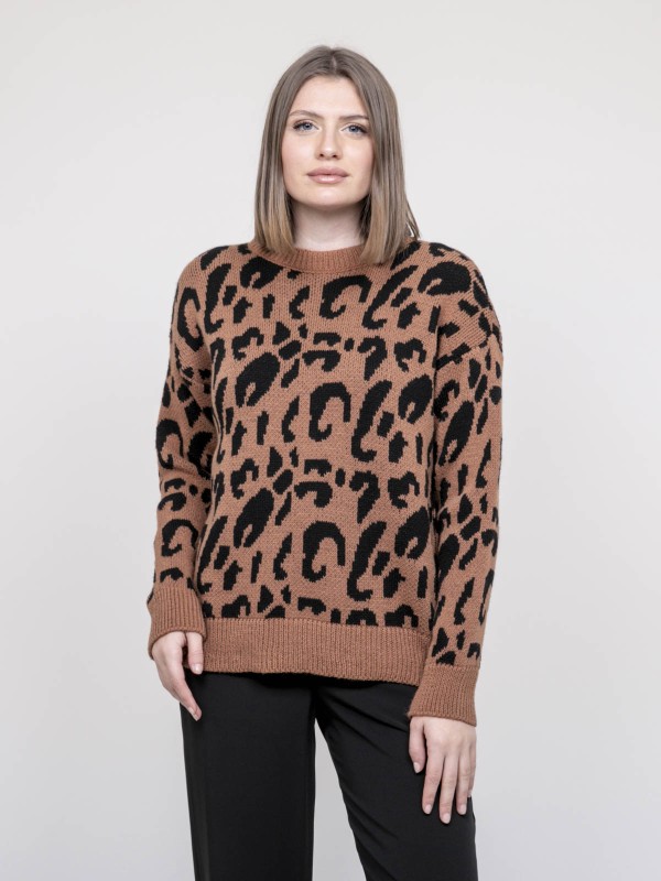 Pull motif léopard KOSTELIA...