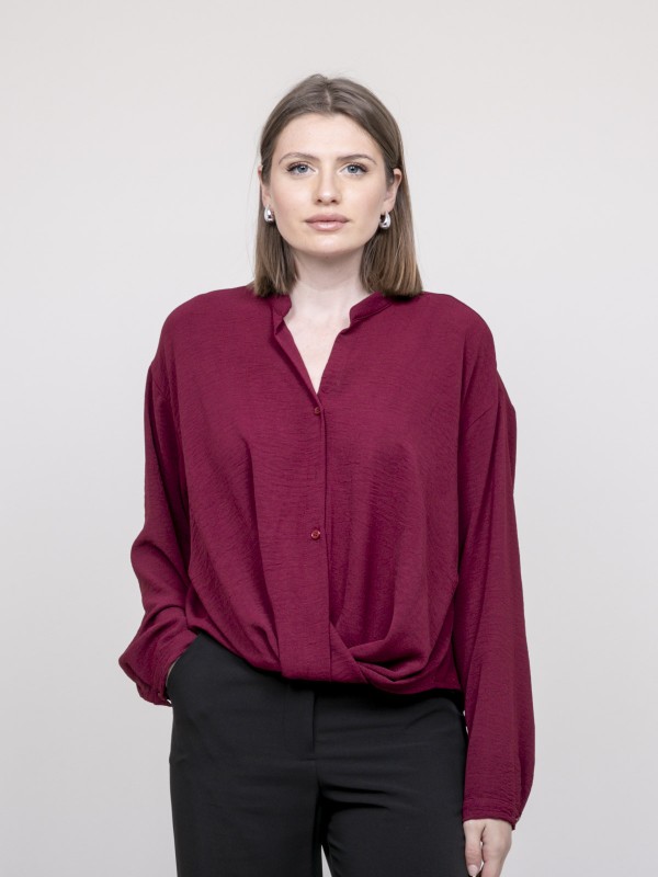 Chemise croisée devant en...