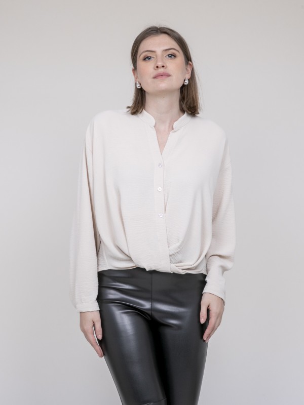 Chemise croisée devant en...