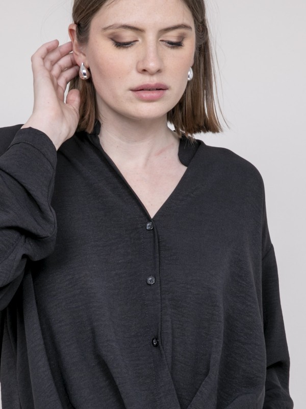 Chemise croisée devant en...