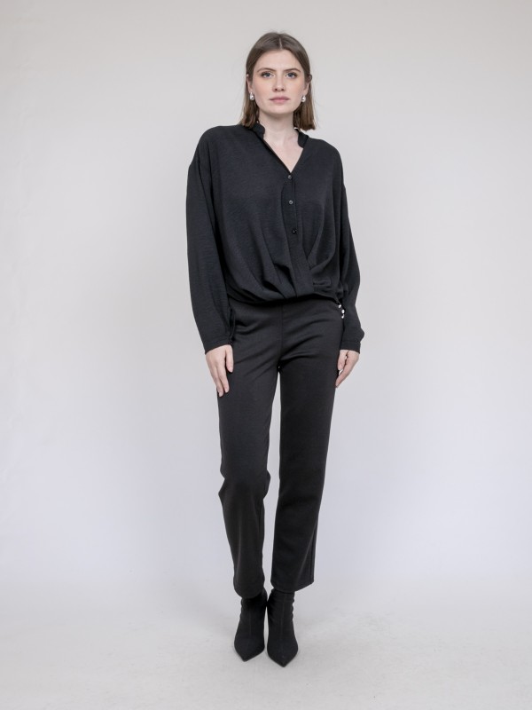 Chemise croisée devant en...