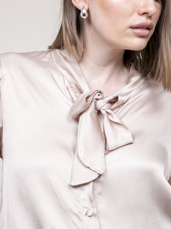 Chemise satinée ODINA - Beige