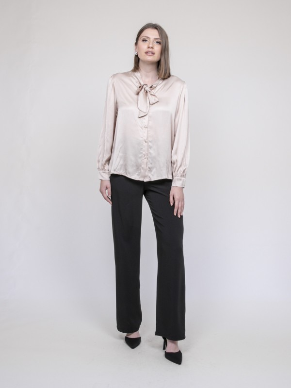 Chemise satinée ODINA - Beige