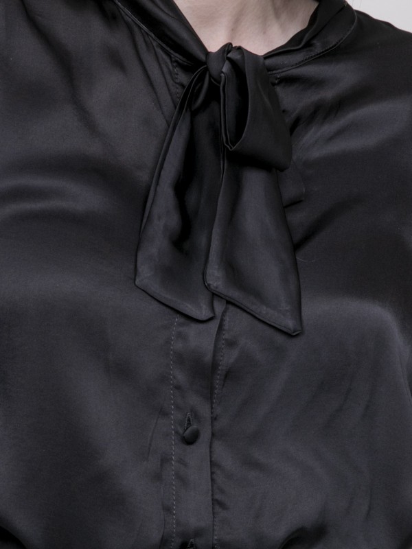 Chemise satinée ODINA - Noir
