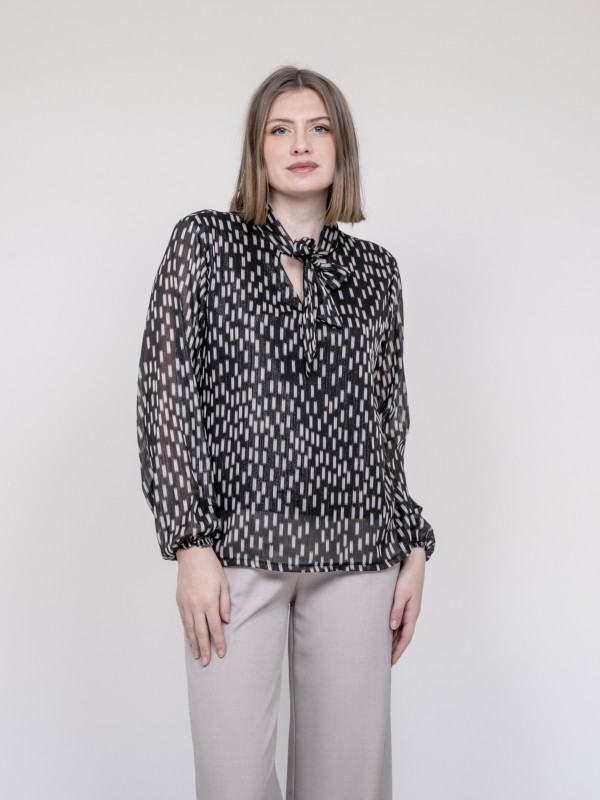 Blouse imprimée ODIVINE - Noir