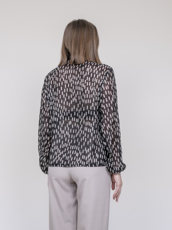 Blouse imprimée ODIVINE - Noir