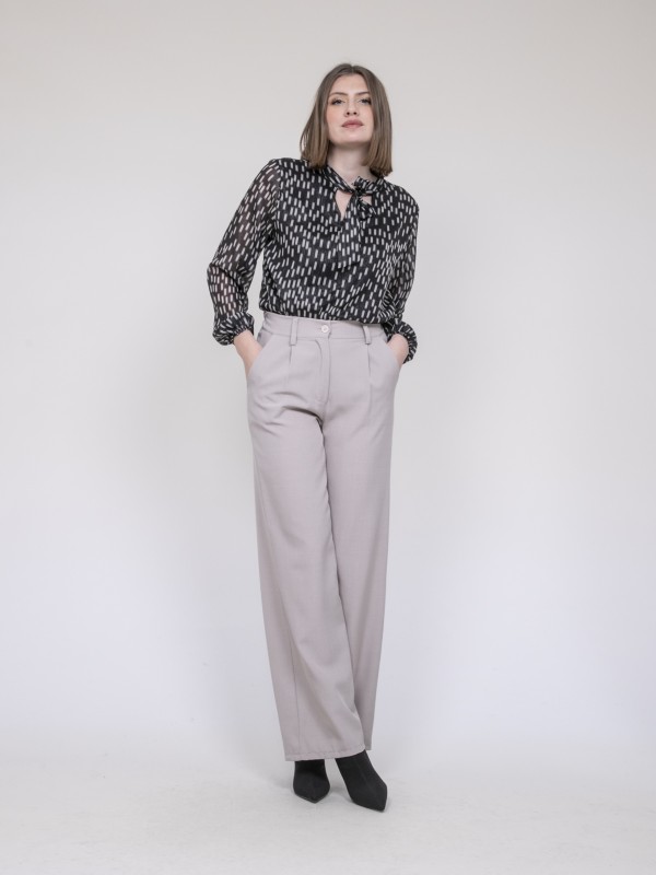 Blouse imprimée ODIVINE - Noir