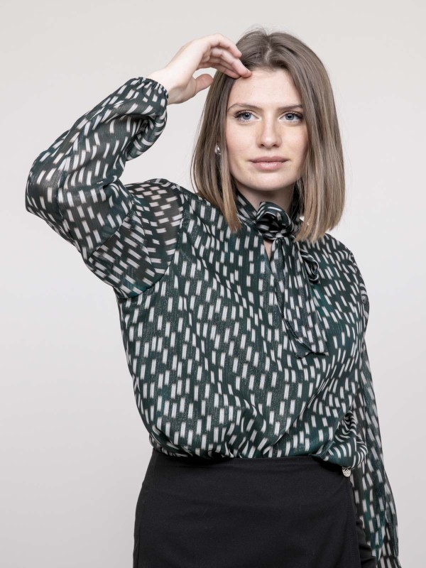 Blouse imprimée ODIVINE - Vert