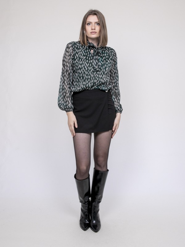 Blouse imprimée ODIVINE - Vert