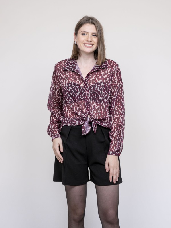 Blouse motif léopard...
