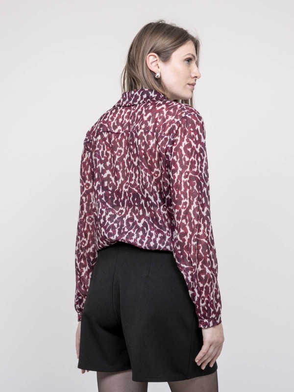 Blouse motif léopard...